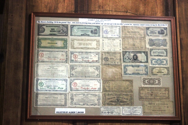 Mickey Mouse Money on display inside the Aldren Tac-An Nacion Family Residence