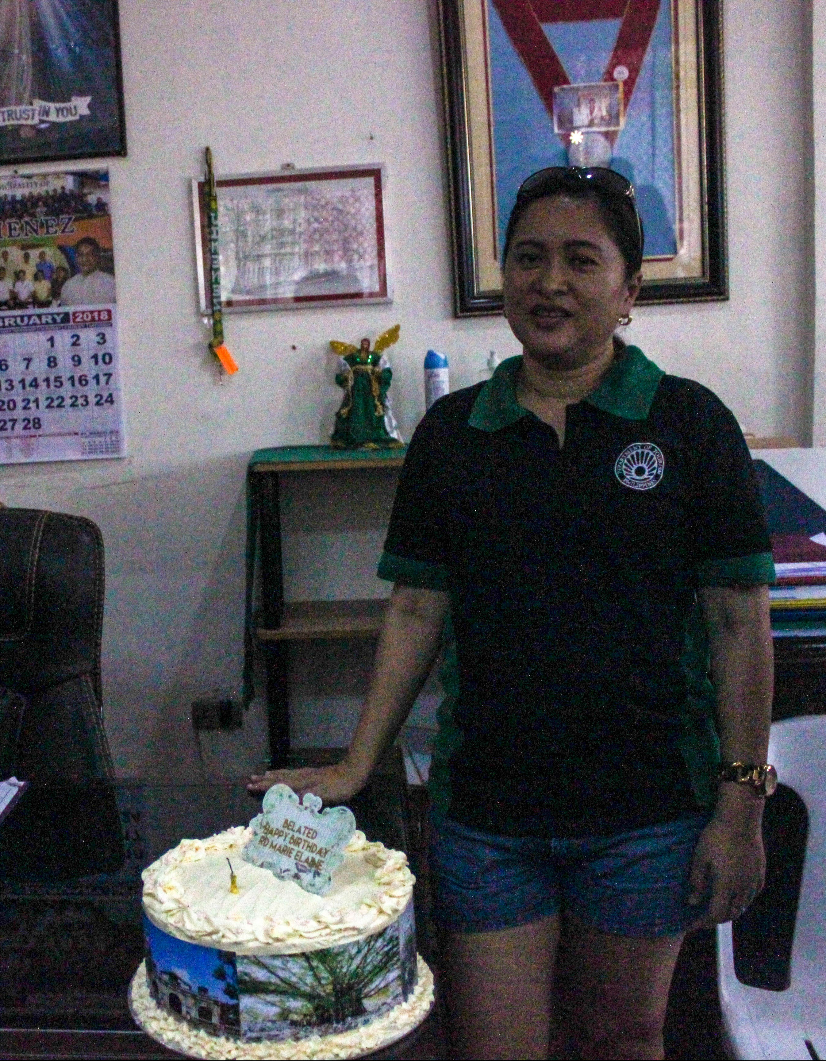 RD May Salavana-Unchuan with her surprise birthday cake