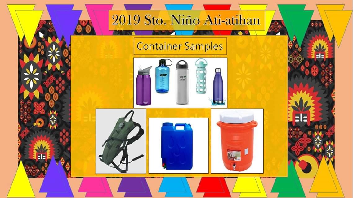 Boracay Ati-Atihan 2019 Allowed Container Samples