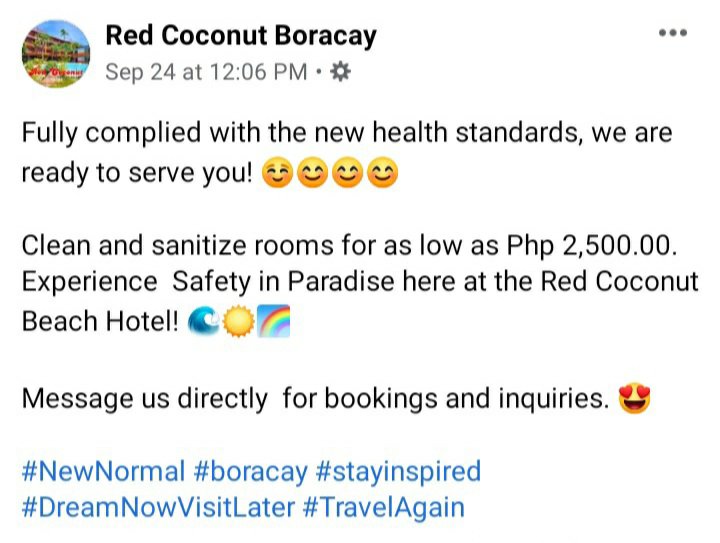 Removal of RT PCR Test requirement for tourists to enter Boracay sought 
